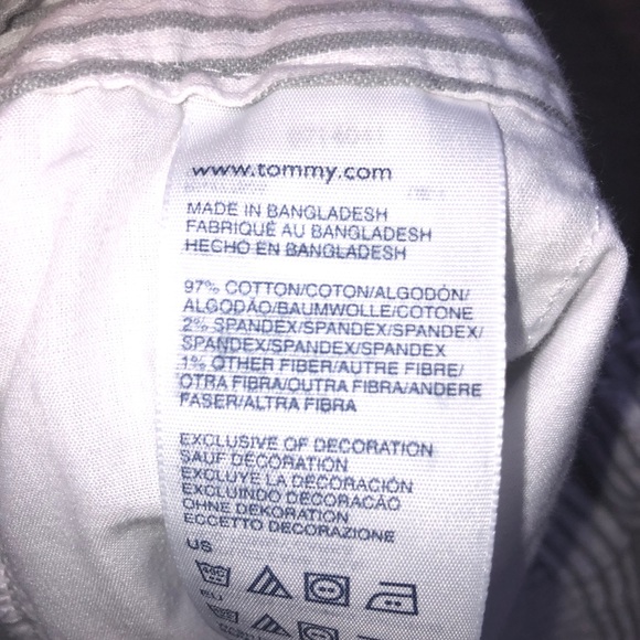 ⚡️5/$15⚡️ Tommy Hilfiger | White/Gray Striped Shorts | 6 - Picture 8 of 8